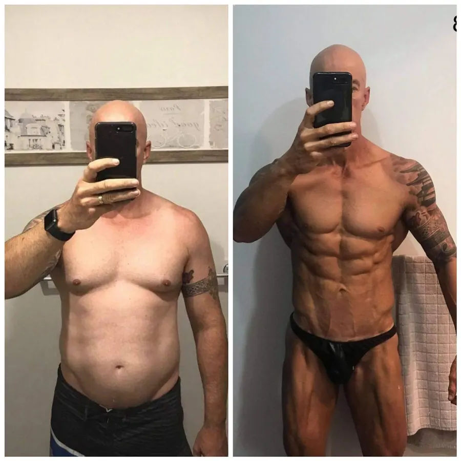 Client before and after training with Michael Lea Fitness